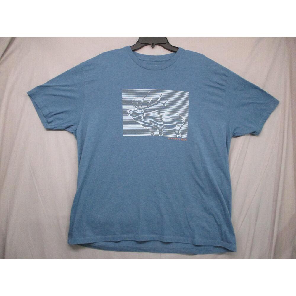 Vortex Blue‎ Graphic Crew Neck Short Sleeve T-Shirt Mens Size 2XL 7oz